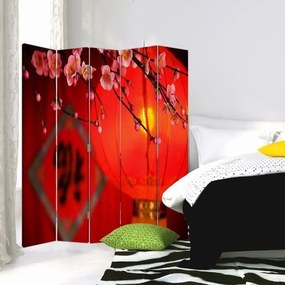 Ozdobný paraván Japonsko Cherry Blossom - 180x170 cm, päťdielny, klasický paraván