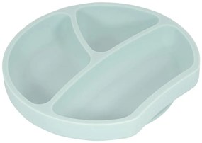 Svetlomodrý silikónový detský tanier 19x20,5 cm – Kindsgut