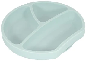 Svetlomodrý silikónový detský tanier 19x20,5 cm – Kindsgut