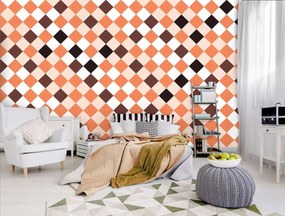Fototapeta - Mozaika - oranžové dlaždice (152,5x104 cm)