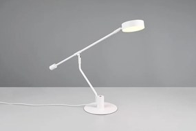 Matne biela LED stolová lampa s ohýbateľnou konštrukciou (výška 64 cm) Manduro – Trio