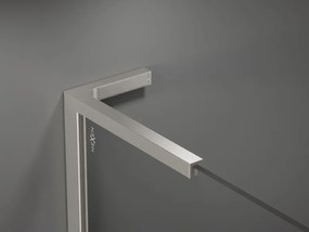 Mexen Velar L, sprchový kút s posuvnými dverami 90 x 80 cm, 8mm šedé sklo, brúsená oceľ, 871-090-080-43-97
