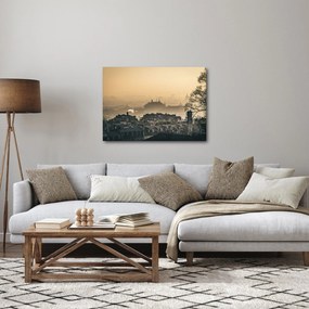 Obraz - Mesto pod hmlou (70x50 cm)
