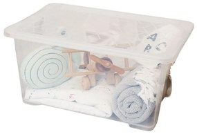 Univerzálny úložný box, krabica s vekom, EVO, transparentný - 58x39x44 cm, 44 l