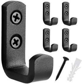 Sada piatich vešiakov ABRIS čierna (5 ks)