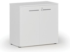 Kancelárska skriňa s dverami PRIMO WHITE, 800 x 420 x 740 mm, biela