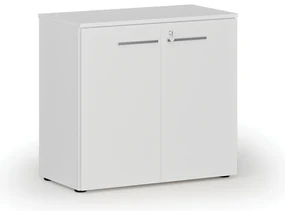 Kancelárska skriňa s dverami PRIMO WHITE, 800 x 420 x 740 mm, biela