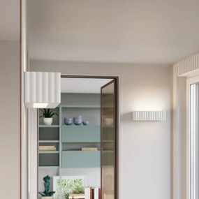 Nástenné svietidlo Rigata, 1x biele keramické tienidlo