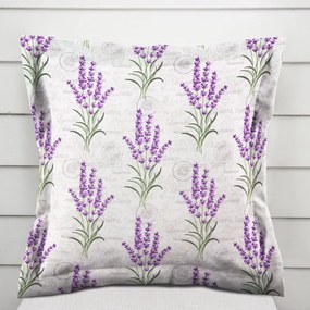 Biante Dekoračná obliečka na vankúš s lemom PML-033 Provence levandule 60 x 60 cm