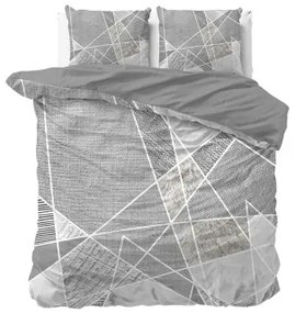 Sammer Vzorované bavlnené posteľné obliečky v sivej farbe 200x220 cm 8719242055472 200 x 220 cm