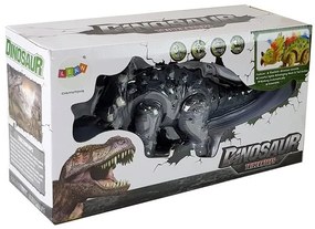 LEAN TOYS Dinosaurus Triceratops na batérie - sivý