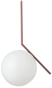 FLOS IC S2 designer závesná lampa, červená Ø 30 cm