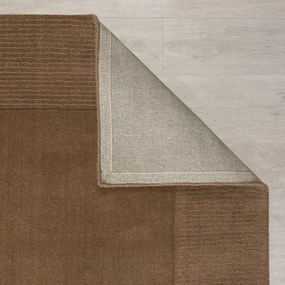 Flair Rugs koberce Kusový ručne tkaný koberec Tuscany Textured Wool Border Brown - 200x290 cm