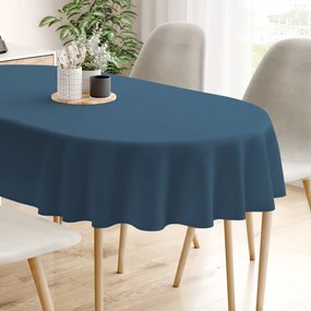 Goldea oválny obrus 100% bavlnené plátno - námornícky modrý 140 x 180 cm