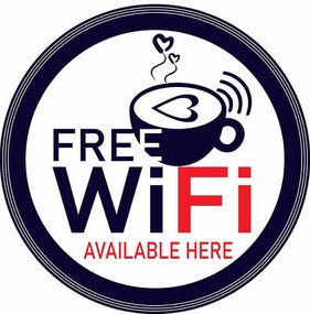 Ceduľa Free Wifi - Available Here