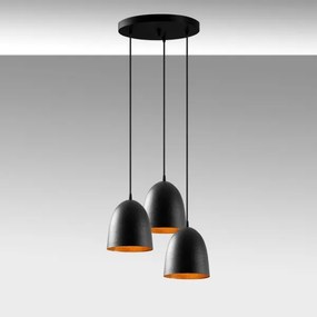 Závesný luster na lanku TATTOO 3xE27/40W/230V čierny