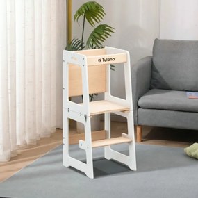 Učiaca veža 3v1 Mooby 35 naturálna / biela