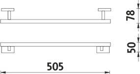 Nimco Držiak na uteráky, 51 cm KEIRA - KE 22046-26