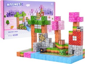 Magnetická stavebnica MAGNETIC Les a železnica, 200 dielikov