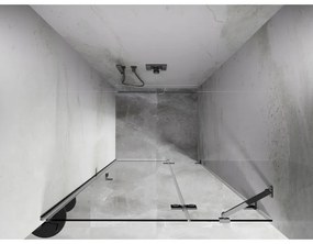 Mexen, Mexen Lunar pravé otočné sprchové dvere 90 cm, transparentné, chróm - 834-090-000-01-00-P