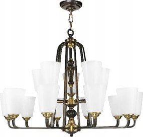 Lampa Aster 80339/B+10+5 klasická zlatá lampa