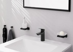 Hansgrohe Logis, umývadlová batéria 100 s odtokovou súpravou s tiahlom, čierna matná, HAN-71100670
