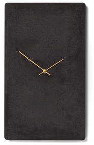 Nástenné betónové hodiny CLOCKIES, 29x49cm, obdĺžnikové, vertikálne, antracitové