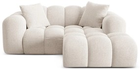 Krémová ženilková rohová pohovka (pravý roh/s leňoškou) Treno – Cosmopolitan Design