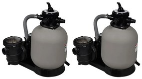 Pieskové filtračné čerpadlá 2 ks 600 W 17000 l/hod
