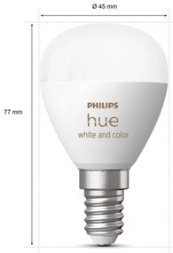 LED RGBW Stmievateľná žiarovka Philips Hue WACA P45 E14/5,1W/230V 2000-6500K