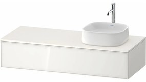 DURAVIT Zencha závesná skrinka pod umývadlo na dosku (umývadlo vpravo), 1 zásuvka, 1300 x 550 x 281 mm, biela/biela super matná, ZE4812R64840000