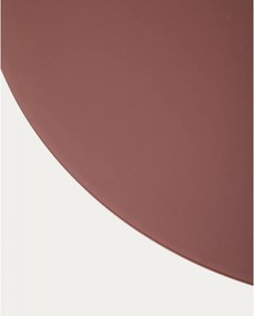 Okrúhly konferenčný stolík so sklenenou doskou v terakotovej farbe ø 80 cm Wilshire – Kave Home