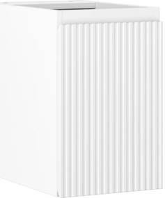 Mexen Rivel, kúpeľňová skrinka 30 cm, 1 dvierka, s drážkami, biela matná, 91A21-03047-1-BF01