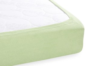 Froté napínacie prestieradlo na extra vysoký matrac FR-018 Pastelovo zelené 140 x 200 - výška 40 cm