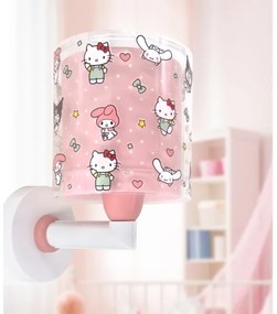 Dalber 41259 - Detská nástenná lampa HELLO KITTY&FRIENDS 1xE27/15W/230V ružová