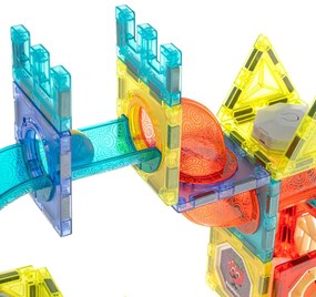 KIK Magnetické svietiace kocky s guľôčkovou dráhou, 75 dielov