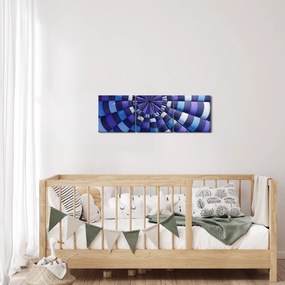 Obraz štruktúry lietajúceho balóna (s hodinami) (90x30 cm)