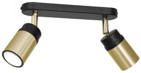 Luminex Bodové svietidlo NEST 2xGU10/8W/230V čierna/mosadz 1795