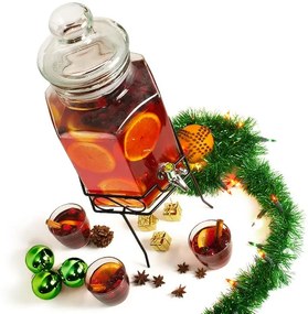 Bar@drinkstuff Hexagonálny sklenený výčap 5.6 L