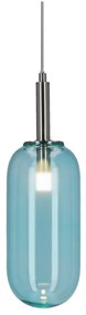 Modré LED závesné svietidlo so skleneným tienidlom ø 13 cm Fiuggi – Candellux Lighting