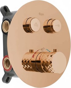 Rea Lungo Diamond, podomietková sprchová súprava + BOX, ružové zlato, REA-P6968