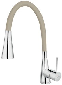 Drezová batéria Novaservis so silikónovým ramienkom béžová/chrom 70720,0BE