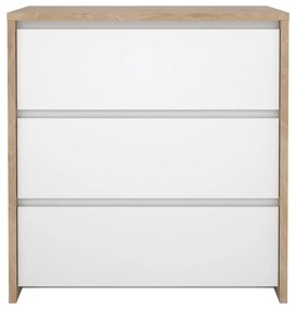 Biela/v prírodnej farbe komoda v dekore duba 80x84x48 cm Next – Tvilum