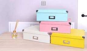 Štýlový skladací papierový úložný box čierny, viac veľkostí 26x13x10 cm