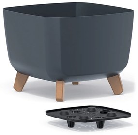 Plastový kvetináč na nožičkách DGQL300 29 cm - antracit