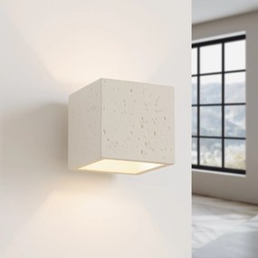 Nástenné svietidlo Quad, 1x béžové betónové tienidlo
