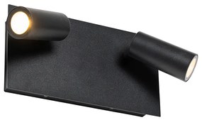 Moderné vonkajšie nástenné svietidlo čierne vrátane LED 2-svetlo IP54 - Simon