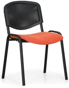 Konferenčná stolička Viva Mesh - čierne nohy, oranžová / čierna