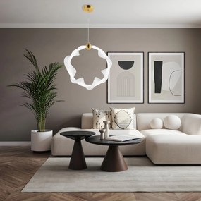 Toolight Toolight, LED závesné osvetlenie 22W, 4000K, 1540lm, G014-1CP, biela-zlatá, OSW-06361