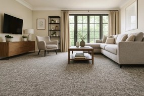 Spoltex, Koberec metráž Optik 16 šedobéžová, na mieru, šíře 3m,4m,5m, šedá, filc, chodba / predsieň